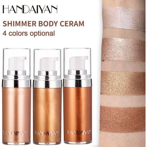 Liquid Highlighter Makeup Face Legs Brightener Concealer Liquid Glitter Bronzer Face Glow Cosmetics