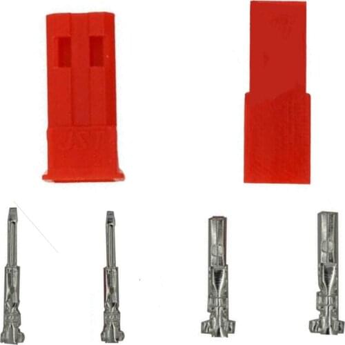 10pair/lot JST 2.54mm SYP 2-Pin Terminal Connector Kit Female & Male Red Plug Housing Crimp 20% off