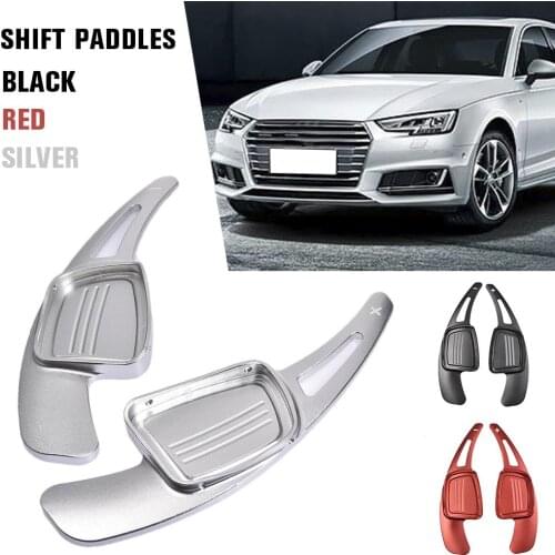 2pcs Car Steering Wheel Shift Paddles Aluminum Shift Paddles Extension For Audi A3 A4L A5 S3 S4 Q2 Q5 Q7 TT TTS