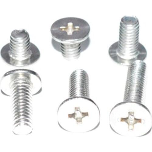 20Pcs M4 Stainless steel Screws Ultra short head OD 7.5mm-8mm Thin Cross Phillips Big flat screw blot Length 5mm-16mm