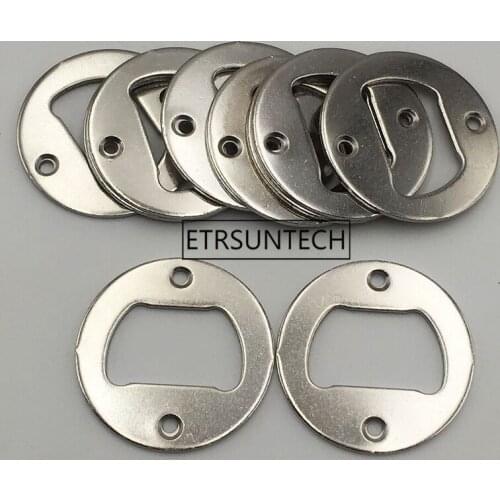 200Pcs/Lot High Quality Thickening metal Bottle Opener Part With Countersunk Holes Round Metal Strong Bottle Opener Insert Parts