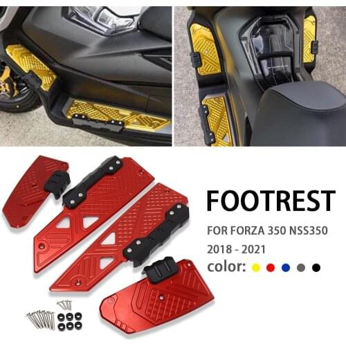 2021Motorcycle Footrest Footboard Step Footpad Pedal Plate Foot Pegs For Honda Forza 350 FORZA 350 NSS350 NSS 350 2018 - 2021