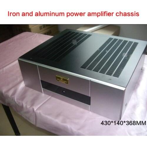 430*140*368MM Iron-aluminum Power Amplifier Chassis DIY Post-stage Case Audio Amplifier Shell Power Supply Box Transformer Box