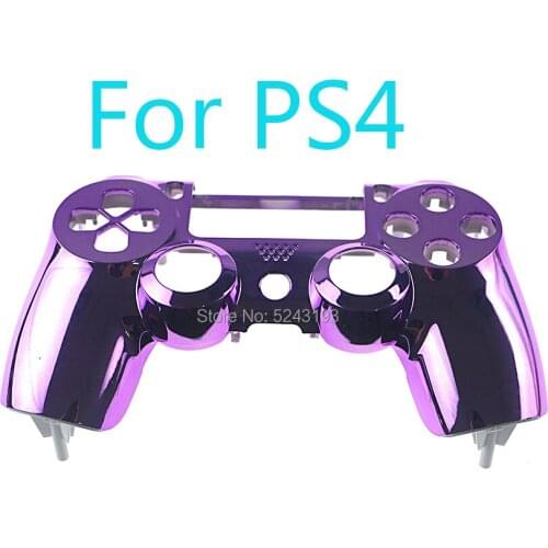 5PCS Replacement JDS 001 JDM 011 Plating Front Top Housing Shell Case Cover chrome front cover For PS4 JDS 001 controller
