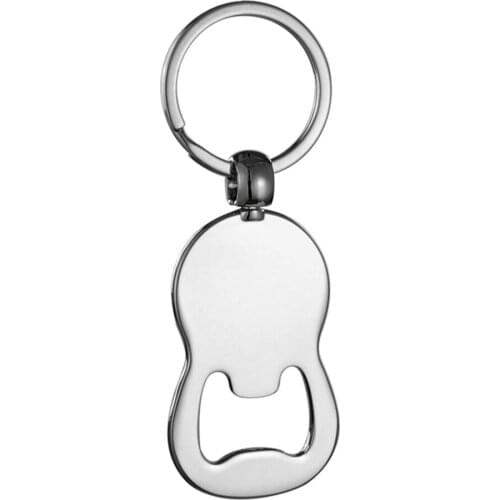 50pcs/lot sublimation metal blank keychains bottle opener key ring hot transfer blank metal key ring diy materials new style