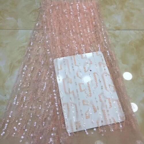 African lace fabric 2021 high quality lace fabric Nigerian French lace fabric and wedding dress sequins D38361