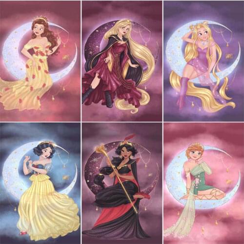 5D DIY Diamond Painting Disney Cartoon Snow White Cross Stitch Full Square Diamond Embroidery Mosaic Home Decoration Gift