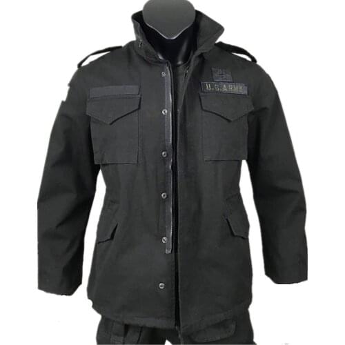 American M65 Jacket Military Outdoor Trench Jacket Tactical Hoodie Coat Retro WW2 Softshell Jacket Army Green Black