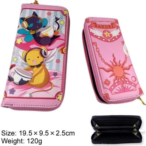 Anime Carteira Sakura Card Captor Wallet The Clow Long Zipper Wallet Women Cute Coin Purse Fashion Handbags Gift