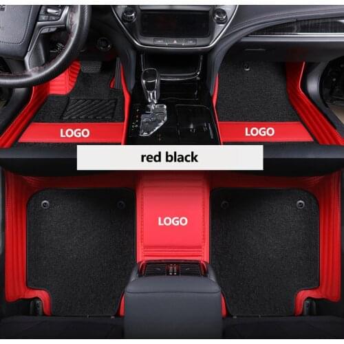 Kalaisike Custom LOGO car floor mats for Mitsubishi All Models pajero grandis outlander ASX lancer galant Lancer-ex pajero sport