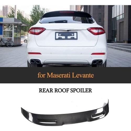 Carbon Fiber Car Rear Roof Trunk Spoiler Window Wing Lip for Maserati Levante 2016 2017 2018
