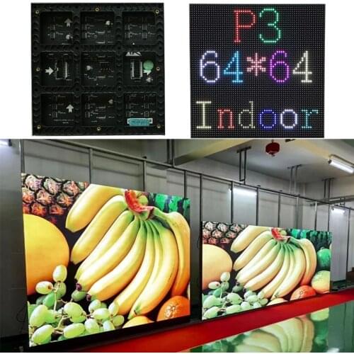 Free shipping P3 Indoor LED Display Module P6P3 192x192mm Module LED Display With Magnet