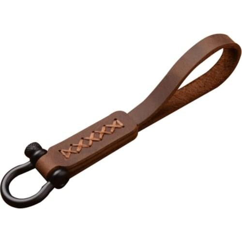 Genuine Leather Key-chain Ideal Gifts for Girls Women Boys Men Zinc Alloy Durabl