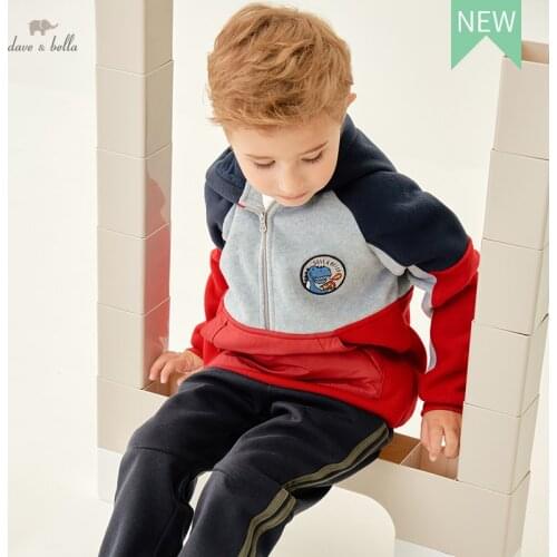 DKH18849 dave bella autumn 5Y-13Y kids boys clothes children fashion cartoon print T-shirt girls high quality fashion tees