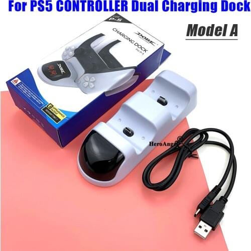 Dual Controller Fast Charging Base Gamepad Charger for PlayStation 5 PS5 Charging Dock Station Stand for DualSense Controllers