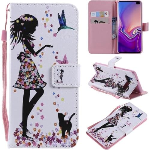 For Samsung Galaxy A20 A30 A50 A51 A8 Plus 2018 S7 Edge S8 S9 S10 S20 Fe Note 20 Ultra Note 10 Phone Case Cute Flip Cover V06F