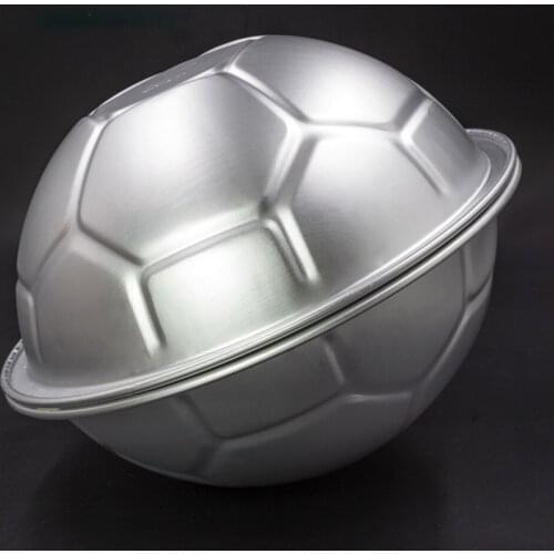Aluminum Alloy Half Soccor Shaped Pudding Jelly Bread Cakes Mold Methodical