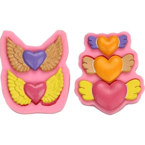 Love Wing Feather Valentines Day Resin Mold Silicone Mold Soft Pottery Clay Epoxy Plaster Decoration Cake Decorating Tools