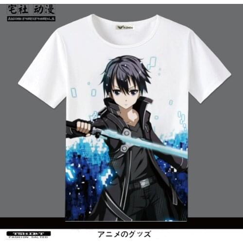 Dao Jian Shen Yu T-shirt Kazuto Yasina Shina Anime Peripheral T-shirt Summer Men and Women Short-Sleeved Clothes anime shirt