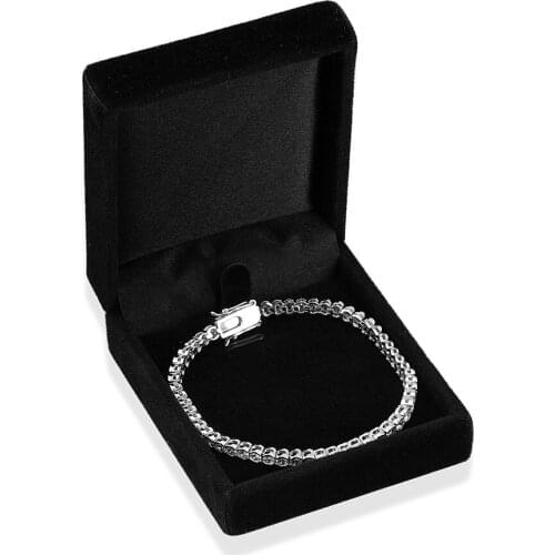 IJS0015 Womens Silver Plated White Inlay Crystal Wedding Bridal Bracelet Jewelry Gift