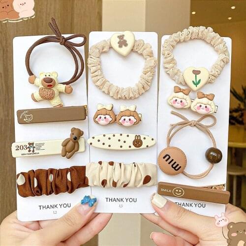 Cute Cartoon Elasticity rubber band Girls Hairpin Hair accessories Korean simple tie hair Headband Kids Ponytail fixed Ornaments