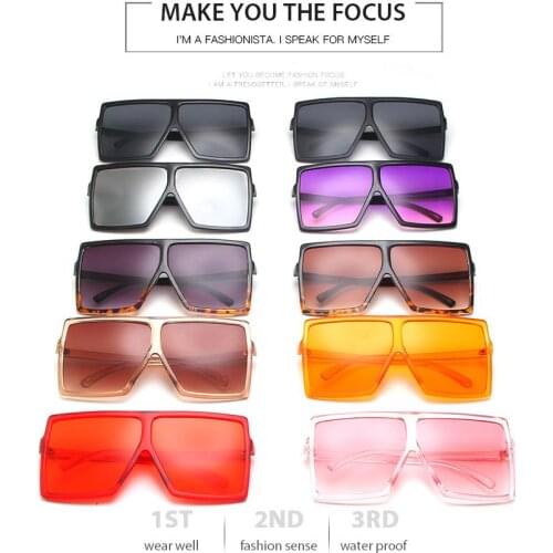 Multi-Color New Big Frame Square Sunglasses Fashion Trend All-Match Ladies Sunglasses Hot Selling Sunglasses