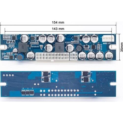 1 Set 300W Power Supply Module 12V DC-ATX Conversion Power Supply Board NAS Industrial Computer CPU Port 24 Pin ATX Connector