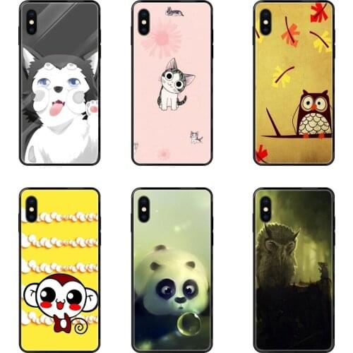 For Redmi Note 4 5 5A 6 7 8 8T 9 9S Pro Max Super Cute Animals Design Black Soft TPU Case Protective Low Price