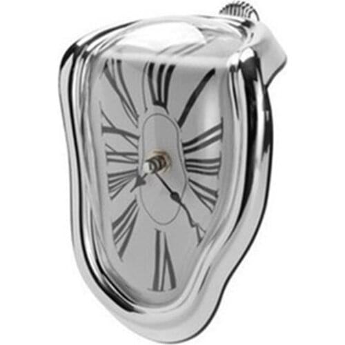 2019 New Novel Surreal Melting Distorted Wall Clocks Surrealist Salvador Dali Style Wall Watch Decoration Gift Home Garden