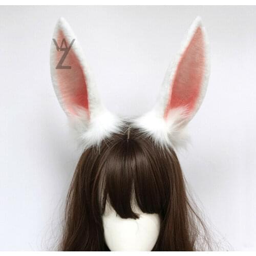 New Hande Made Work Holorive Rabbit Bunnyears Hairhoop USADA Pekora Cosplay Prop For Halloween Christmas Costume Accessories