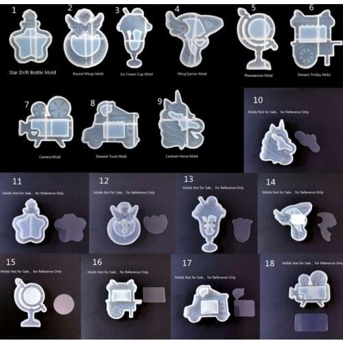 New Handmade Quicksand Pendant Ice Cream Resin Silicone Mold Jewelry Making Tool