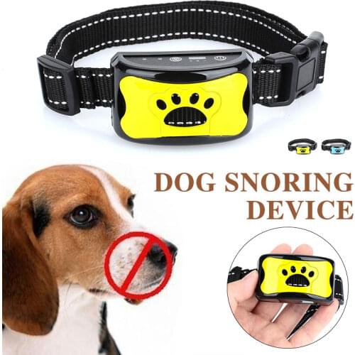 Dog Training Collar No Bark Collar Vibration Mode Sensitivity Adjustment CatS Paw Pattern Plastic Early Warning USB Charging