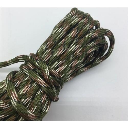 10yds Paracord 550 Parachute Cord Lanyard Rope Mil Spec Type III 7 Strand Climbing Camping Survival Equipment #Army green+black