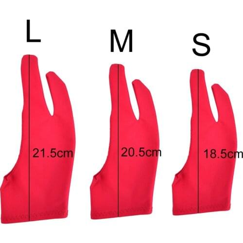 2 Finger Anti-fouling Glove,both For Right And Left Hand Artist Drawing For Any Graphics Drawing Tablet 4colors