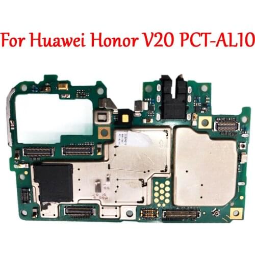 Tested Work Original Unlock Motherboard For Huawei Honor V20 PCT-AL10 Main board Logic Circuit Electronic Chips 64GB