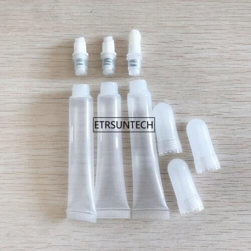 500pcs 10ml Empty clear Plastic Tube Bottles Top Grade lip gloss tube Eye Gel Empty Cosmetic Containers F1096