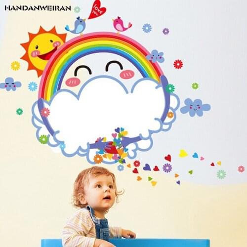 Rainbow whiteboard sticker 50*70cm Cartoon children room teachers bedroom decoration Removable Wall Stickers Children sticker