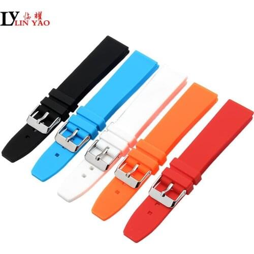 Silicone rubber watch band, black, suitable for Seiko CASIO, 1820 22mm men and women, package postage, send tools