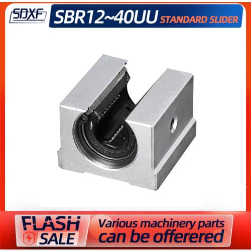 1/2/4PCS standard opening linear box type optical axis slider bearing SBR12/ 13/16 /20 /25 /30/ 35/ 40