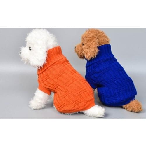 Dogs Sweaters Autumn And Winter Warm Pet Knitted Clothes for Medium Small Dogs Pet Puppy Solid Color Clothing Dogs Outfits