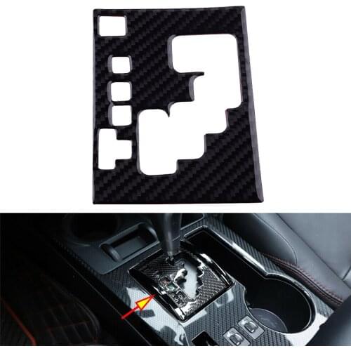 Carbon Fiber LHD Interior Gear Shift Box Panel Trim Cover Fit for Toyota 4Runner 2010-2012 2013 2014 2015 2016 2017 2018 2019