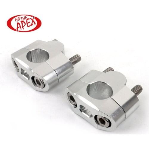 Universal 7/8" 22mm CNC Motorcycle Handlebar Riser Clamp Height 20mm Handle Fat Bar Riser Adapter