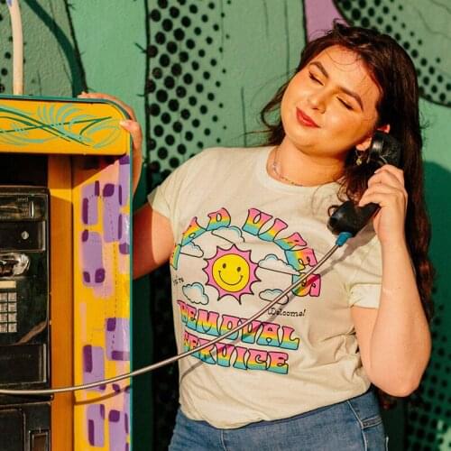 Bad Vibe Rainbow Letters Print White Aesthetic Shirts For Female Short Sleeve Pure Cotton Loose Tops Crewneck Ins Fashion Tees