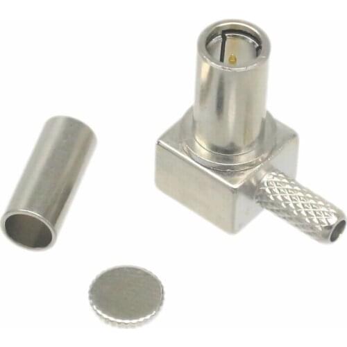 10pcs MS147 Male Plug Crimp for RG316 RG174 LMR100 Cable Connector Right angle