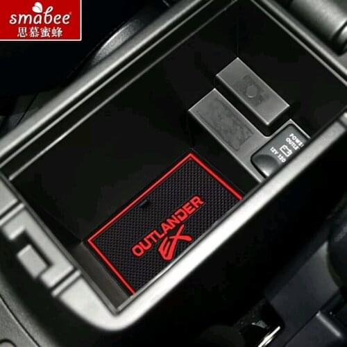 14pcs/set For Mitsubishi Outlander 2013 - 2016,Car Accessories 3D Rubber Mat Non-slip Mat Interior Door Groove Mat Smabee