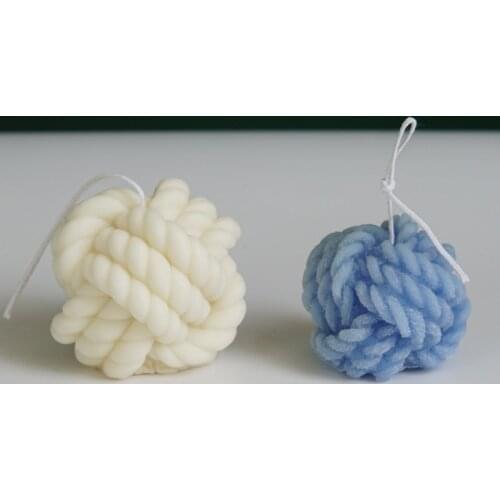 2 Sizes Yarn Ball Candle Silicone Mold DIY Coarse Woolen Design Aromatherapy Soap Chocolate Cake Mould Wool Ball Home Decoration