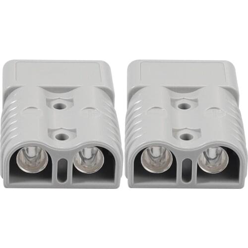 2pcs For Anderson Style Plug Connectors 175A 600V with 1/0 AWG Silver Plated Solid Copper Terminal AC/DC Power Tool Kit