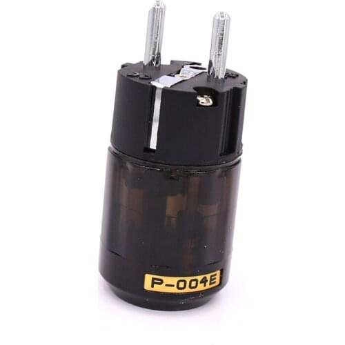 2pcs P-004E connectors Rhodium Plated SCHUKO EU Power Plug for Hifi audio power cable