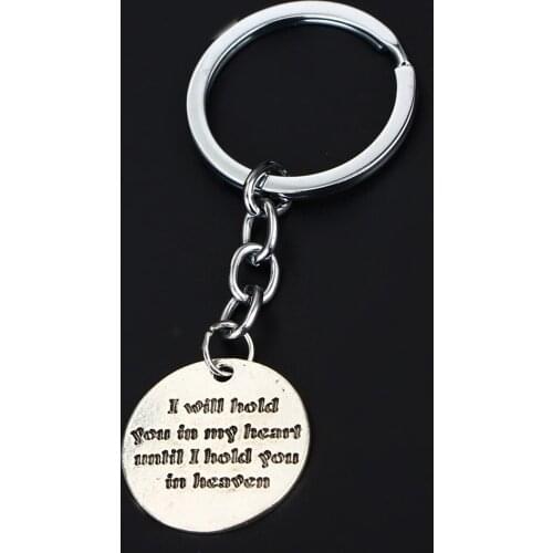36PC I Will Hold You In My Heart Until I Hold You In Heaven Keyrings Keychains Women Men Family Friends Lovers Couples Gifts Hot