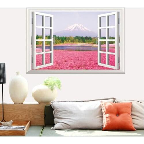 3D Happy fun wall stickers three-dimensional Household adornment wall stickers Creative wall stickers simulation window 9168002